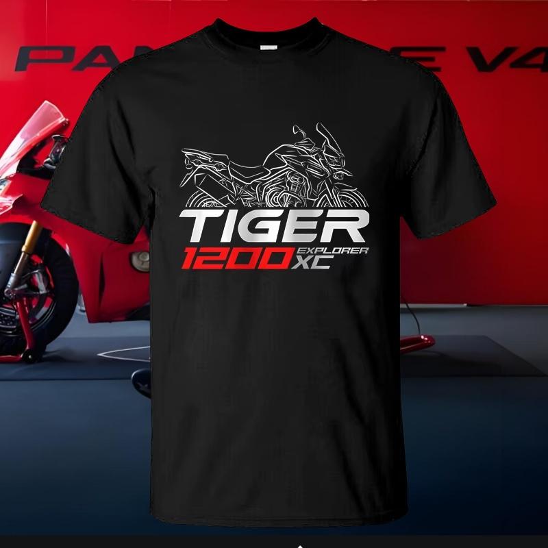 Men's T-shirt Victory Tiger Explorer 1200 GT Rally XC 900 Rally Pattern Casual T-shirt Clothing Cotton Short Sleeve T-shirt