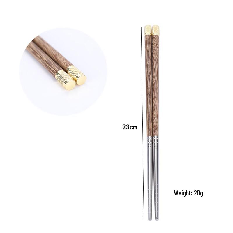 Zhishi Chinese Style Red Sandalwood Wenge Wood Chopsticks