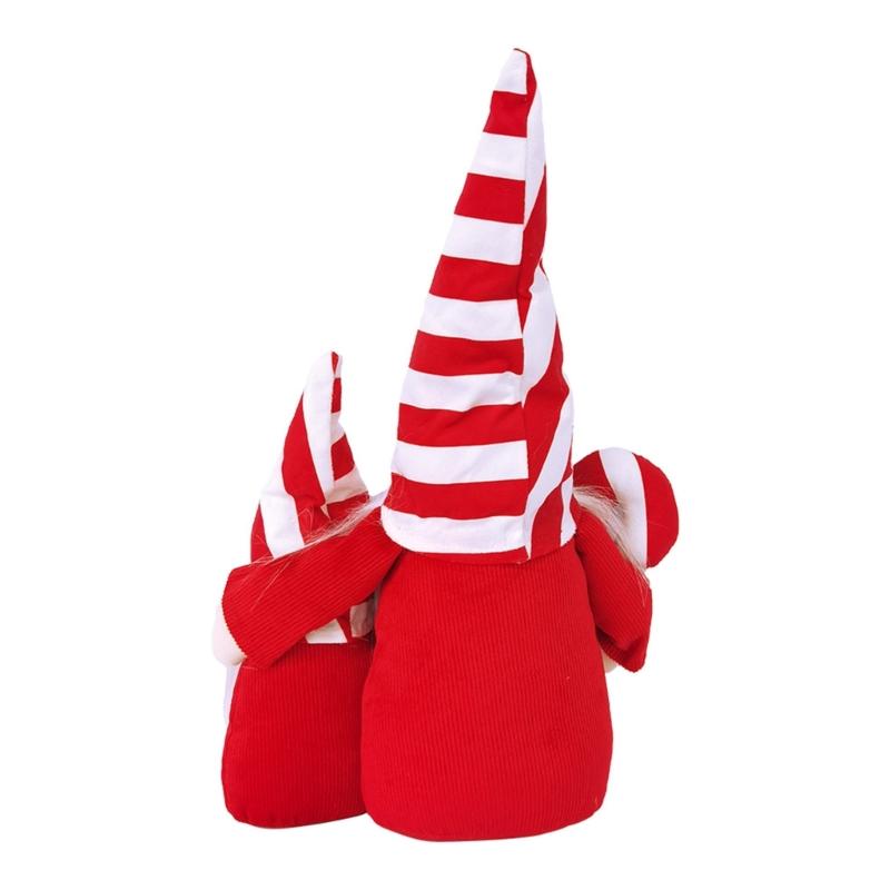 Large Nosed Striped Hat Gnomes Figure Face less Dolls Ornaments, Soft Fabric Christmas Decoration