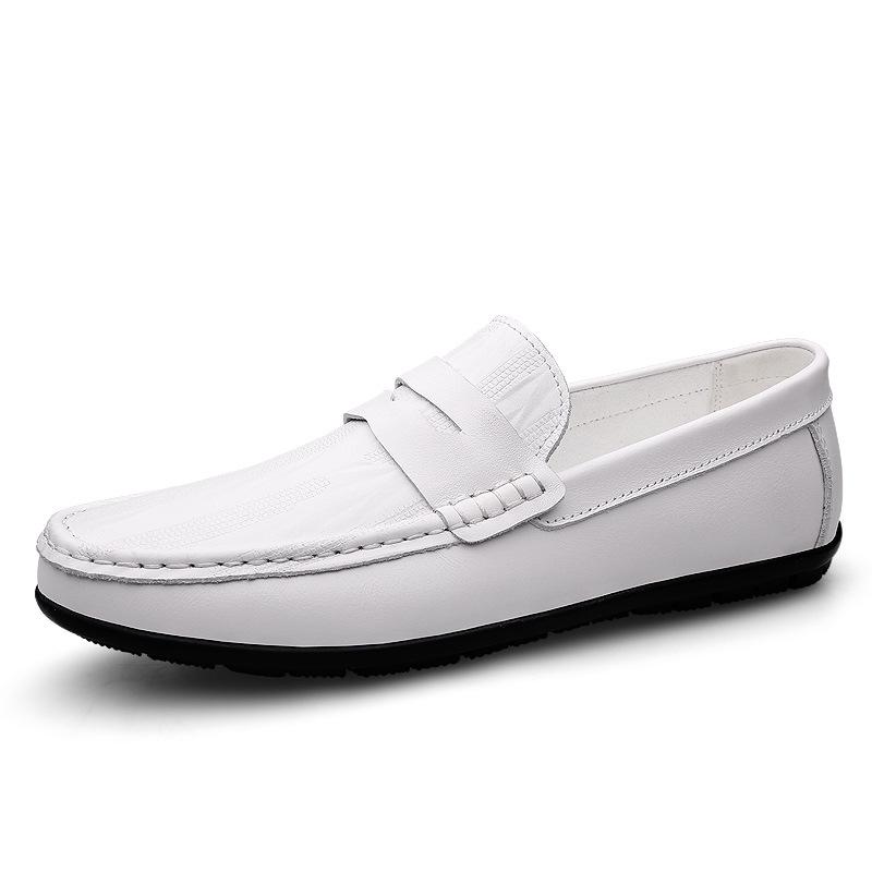 Men s Genuine Leather Slip-On Loafers, Soft Sole, Casual & Trendy, 2025 Spring/Summer Collection 41