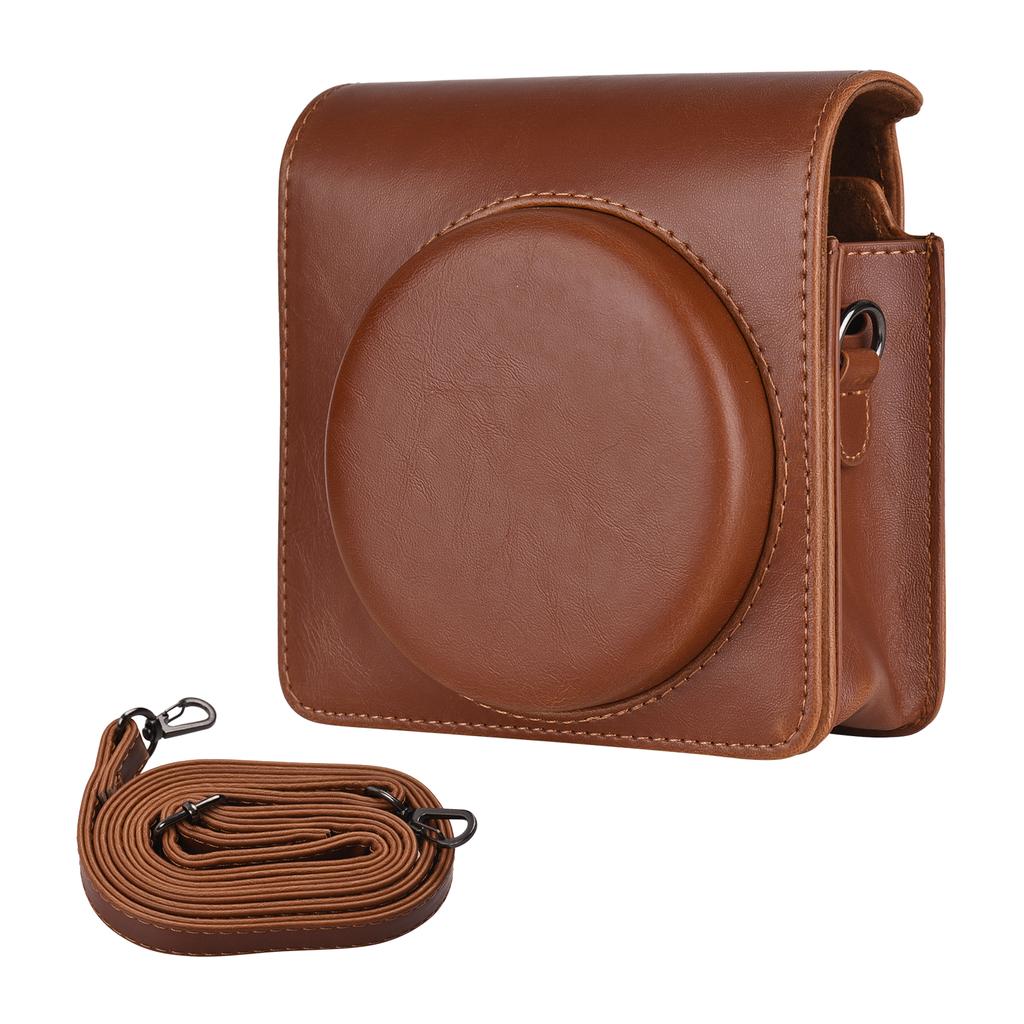 Tragbare Sofortbildkamera-Tasche, Tragetasche, PU-Leder mit Schultergurt, kompatibel mit Fujifilm Fuji