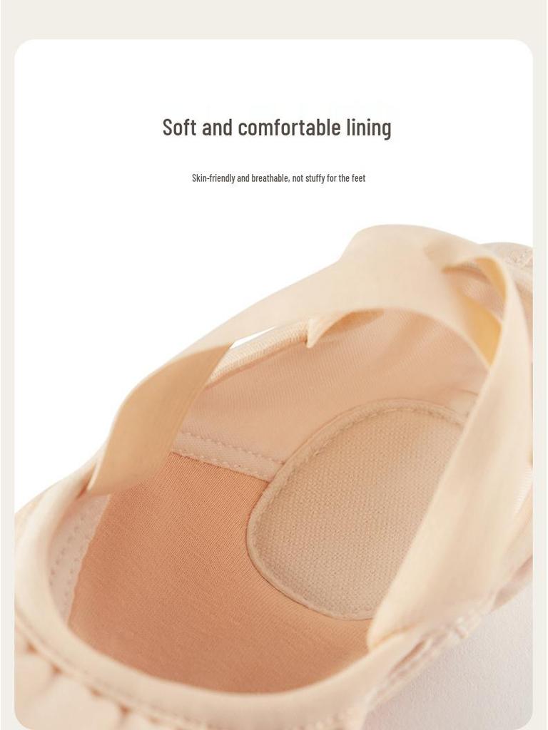 Women's & Men's Stretch Fabric Ballet Dance Shoes - Soft Sole, Cat Paw Design, Ideal for Yoga & Dance Practice