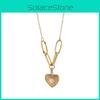 Kreativt unikt hjärthängehalsband snygg lagerdesign för kvinnor modesmycken
