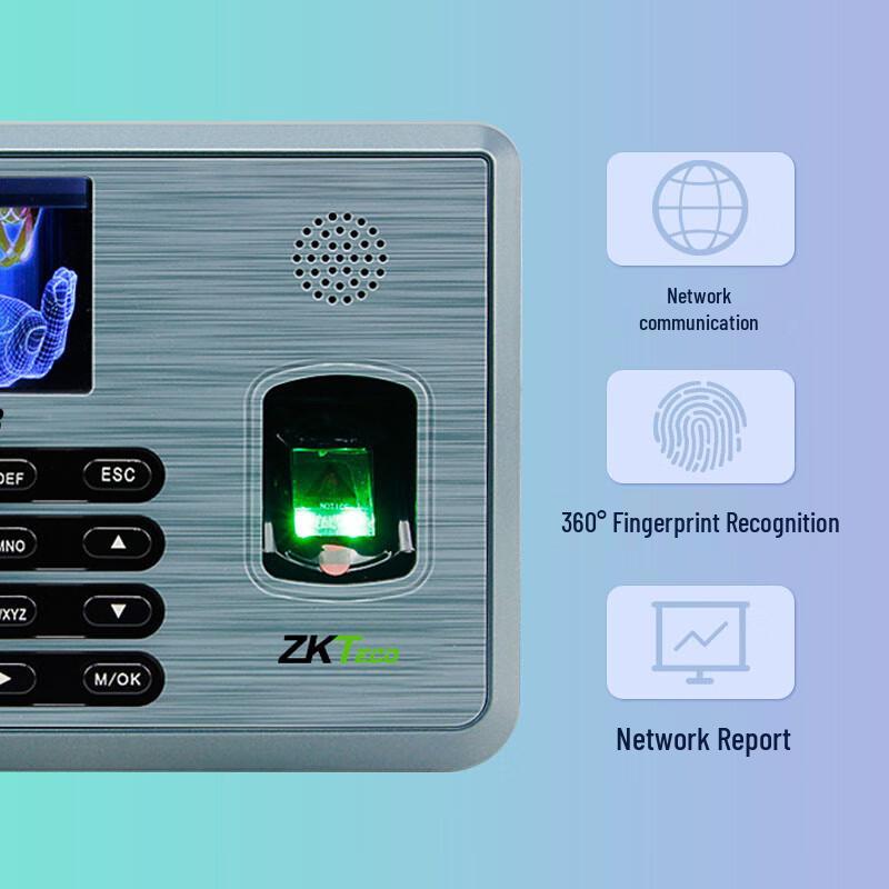 ZKTECO TX628 Fingerprint Time Clock CN plug (adapter included)