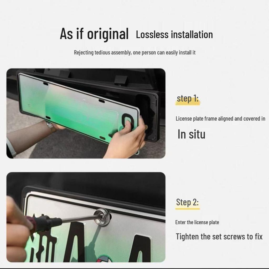 Tesla Model 3/Y/YL License Plate Frame - Full Coverage Protective Holder