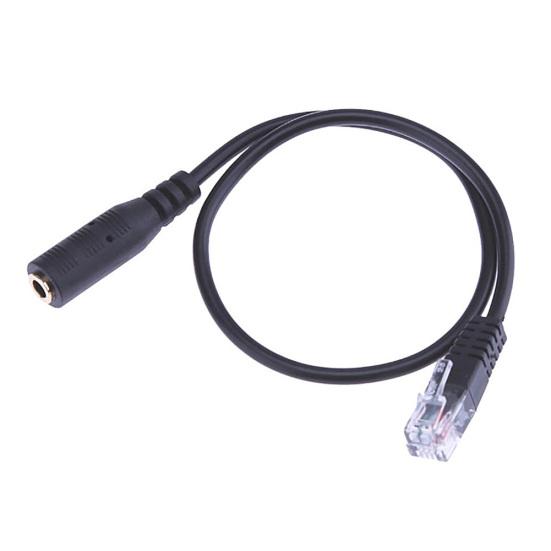 30cm 3.5mm Smartphone Headset to 4P4C RJ9 Telephone Converter Adapter Cable