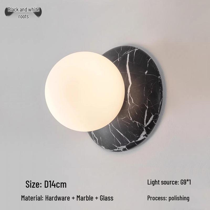 Elegant Mid-Century French Marble Pendant Lamp for Hallway, Living Room, Study, Bedroom, and Bedside