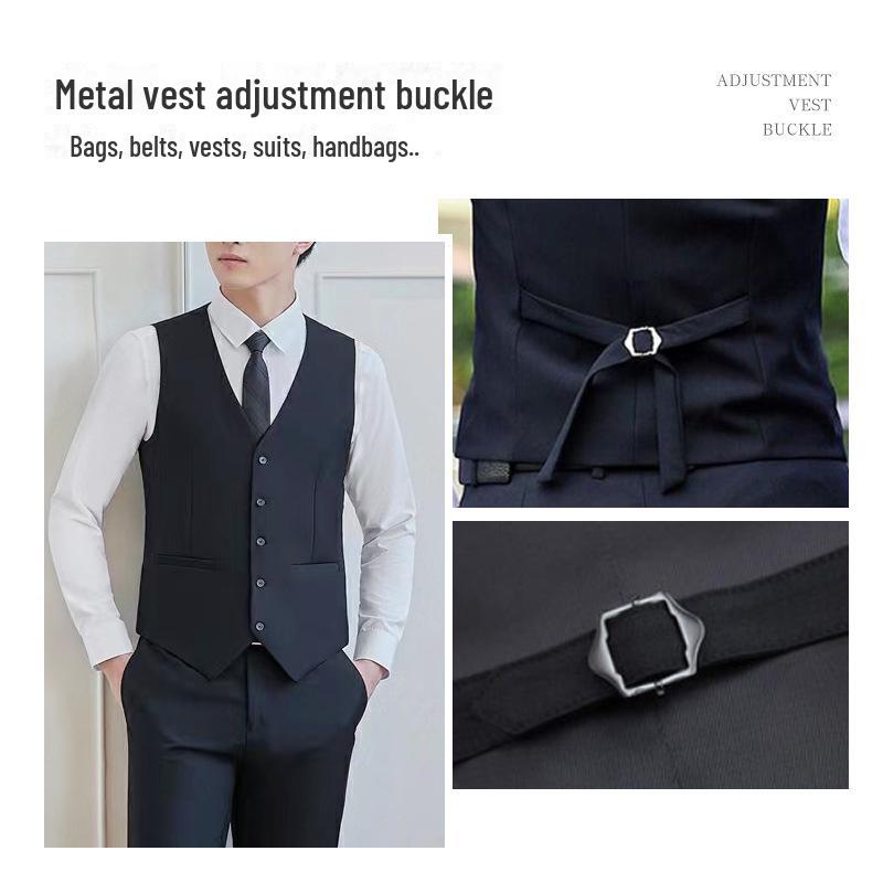 Unisex Metalowa Japońska Klamra Trójstopniowa do Regulacji Garniturów i Ogrodniczek