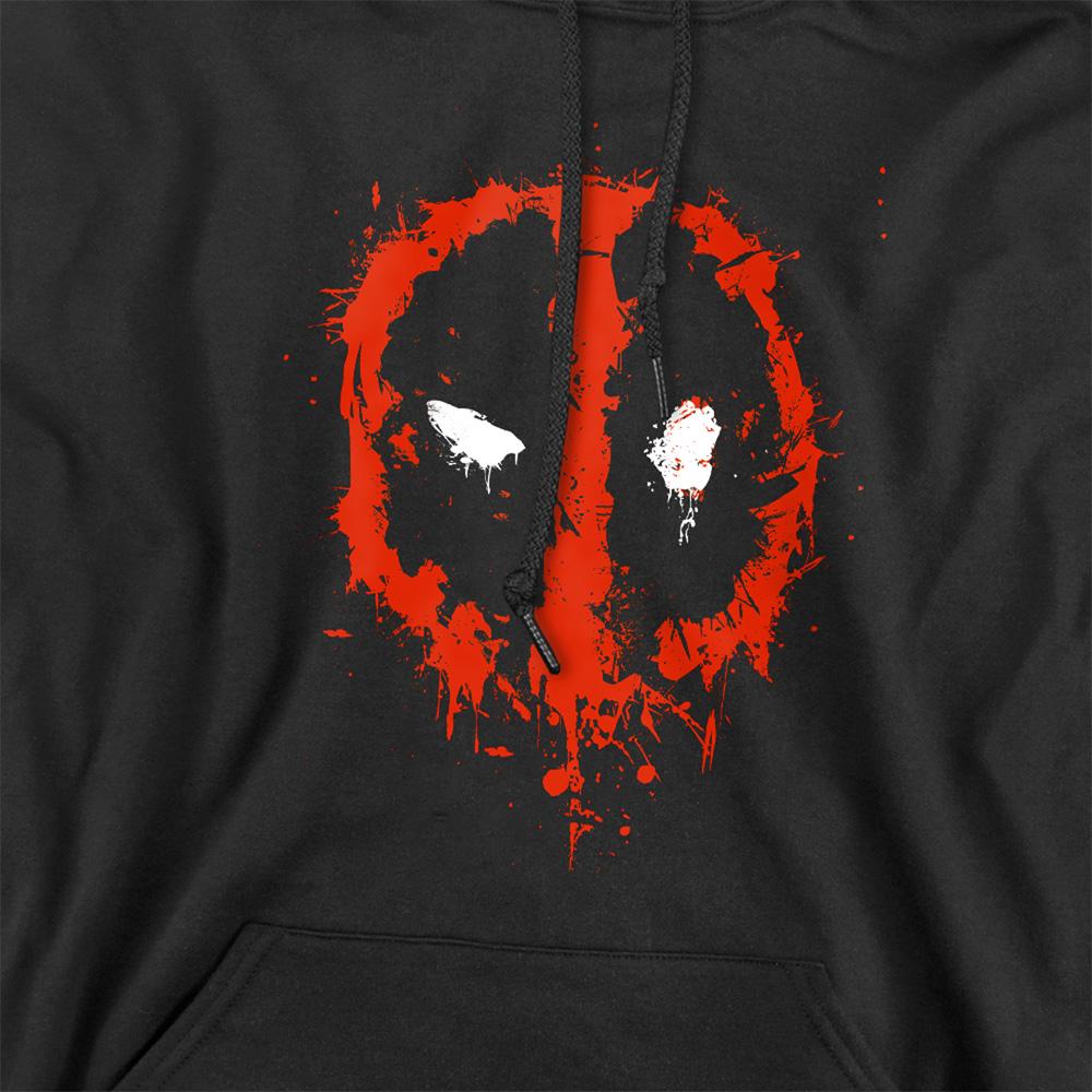 Deadpool Unisex Adult Painted Logo Hoodie