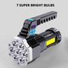 1-5PCS Waterproof Flashlight LED Work Light Camping Torch USB Charging Adjustable Brightness Flash Light LED Bulb Search Light