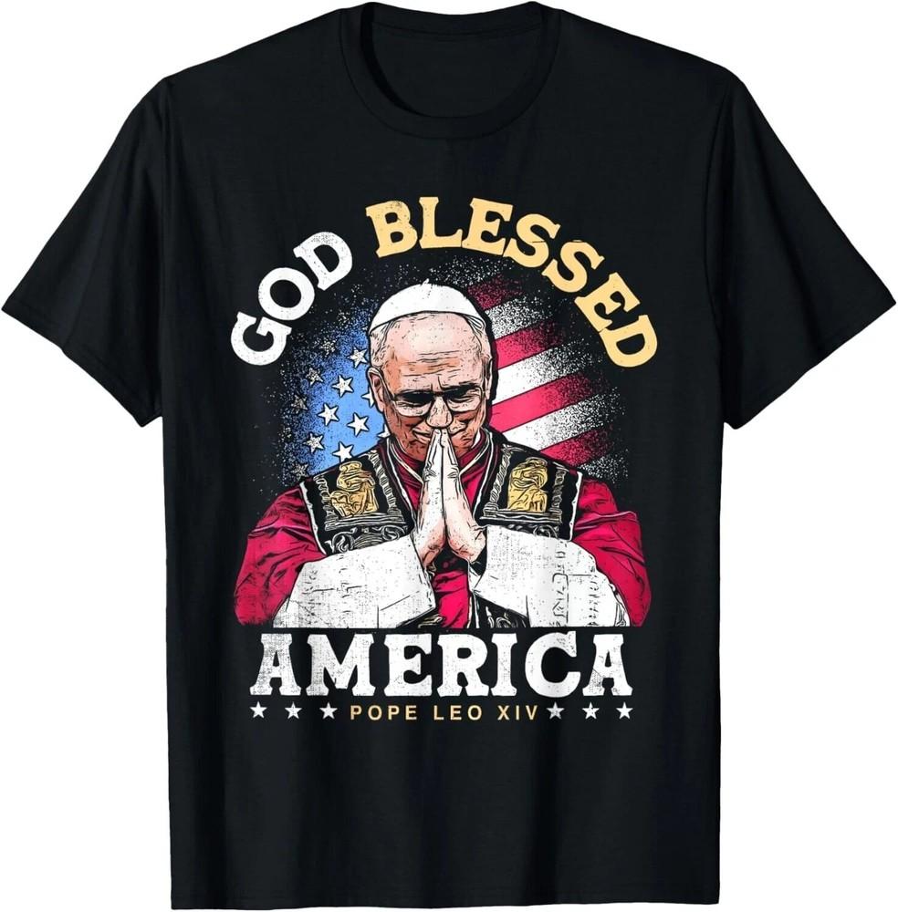 God Blessed America Patriotic Fictional Pope Leo XIV Unisex T-Shirt Unisex T-Shirt S