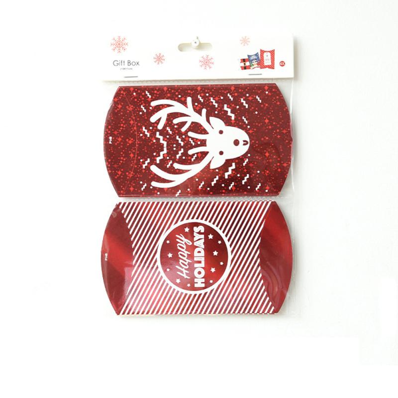 4pcs/bag Laser Christmas Candy  Packaging Paper Box Christmas Eve Gift Bag Diy Gift
