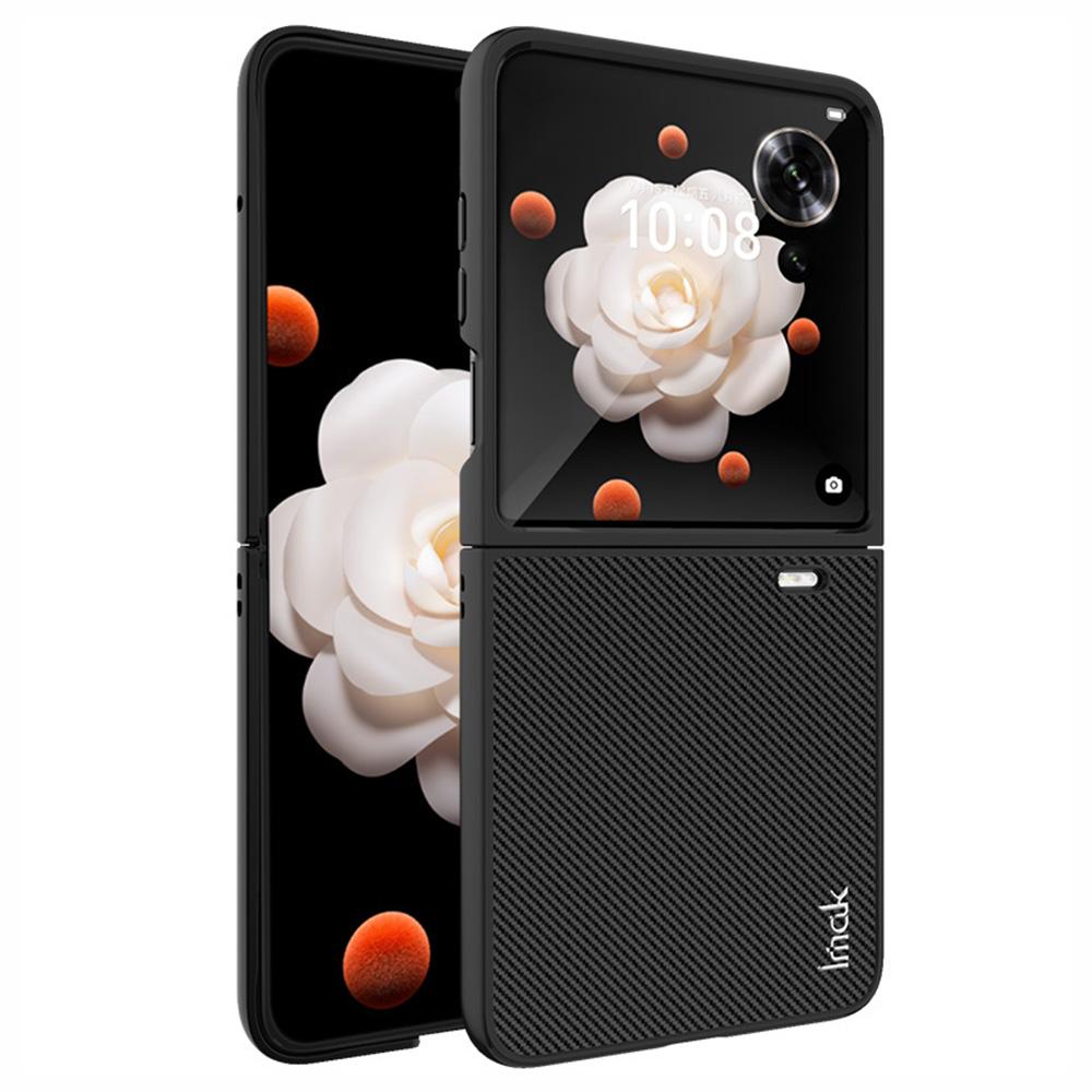 

IMAK Ruiyi Series for Honor Magic V Flip 5G Case Carbon Fiber Leather+PC Phone Cover A