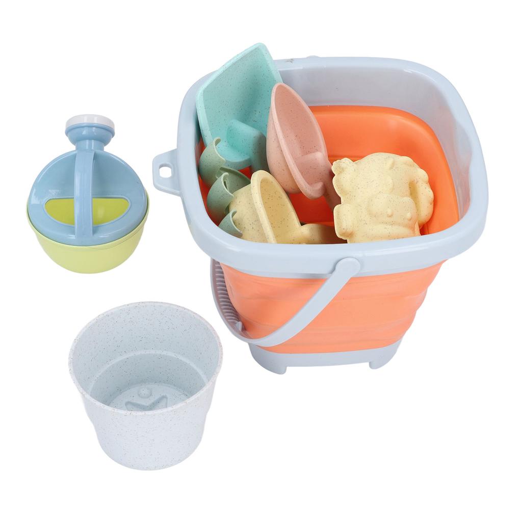 Beach Toys Set Collapsible Sand Bucket and Shovels Set Interactive Kids Sand Toys for Beach Party   Activities