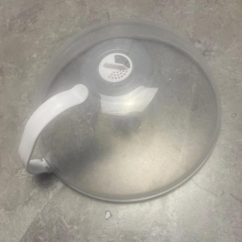 High-Temperature Resistant Microwave Splatter Guard - Transparent, Food-Grade Oil-Proof Cover for Safe Heating