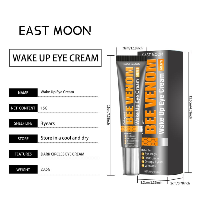 East Moon Wake Up Eye Cream Fade Fine Lines Reduce Dark Circles Eye Bags Puffiness Hydrating Moisturizer Men Eye Care Lotion