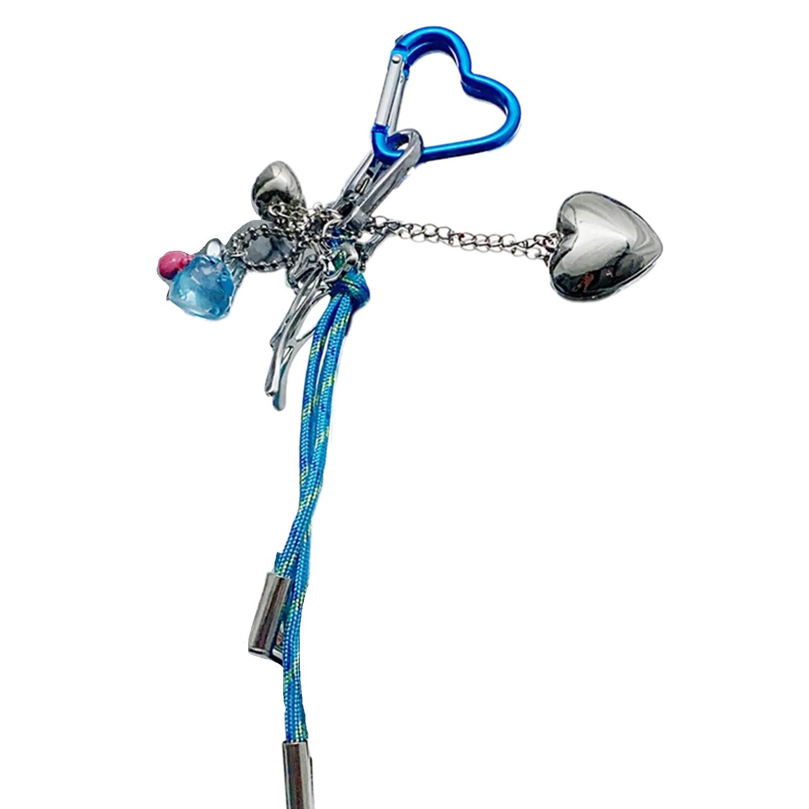 

Красочный шнурок для телефона с бантиком, подвеской в виде сердца, брелок, съемный шарм для телефона, кольцо для ключей, элегантный аксессуар для сумки для женщин 2