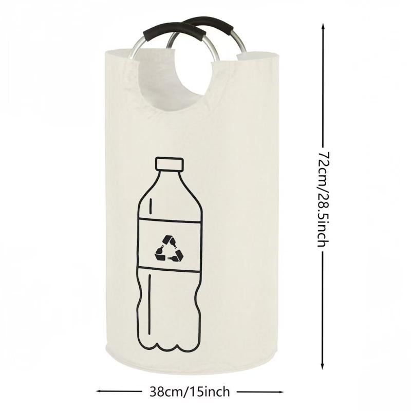 Large-capacity Beverage Bottle Storage Basket Waste Water Bottles Collection Bag Folding Recycling Bucket Dirty Laundry Baskets