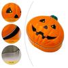 Cartoon Halloween Pumpkin Face Tinplate Box Pumpkin Shape Pumpkin Face Cookie Box  Candy Storage