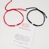 Love Heart Lucky 6 Knots Couple Bracelet Handmade Red Black Rope Friendship Braided Adjustable Bangle For Women Men Jewelry Gift