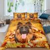 Schäferhund Bettbezug Set 3D Schäferhund Welpe Druck Bettwäsche Set für Jungen Mädchen Haustier Tier Thema Bettdeckenbezug