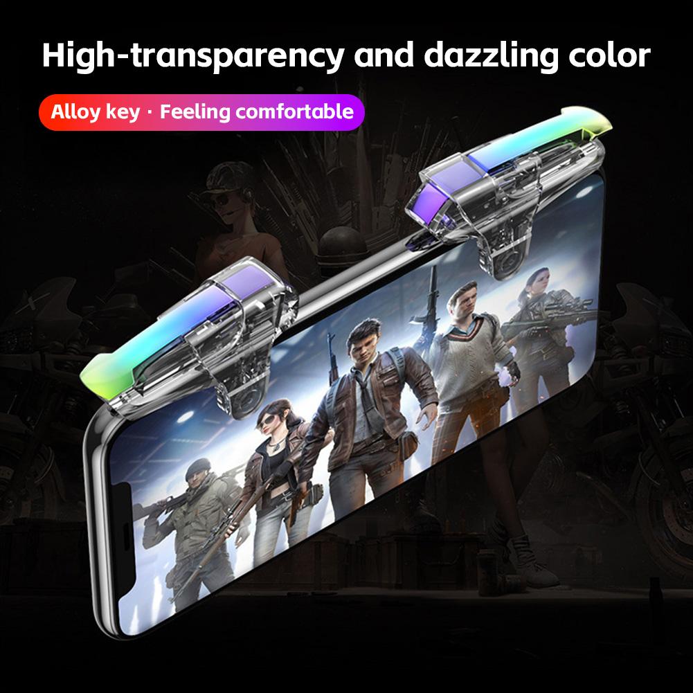 Creative 2Pcs Phone Gaming Triggers for PUBG 4/6 Finger Game Joystick Shooting Buttons Pulse Recoil Control Grips Game Accessory 5