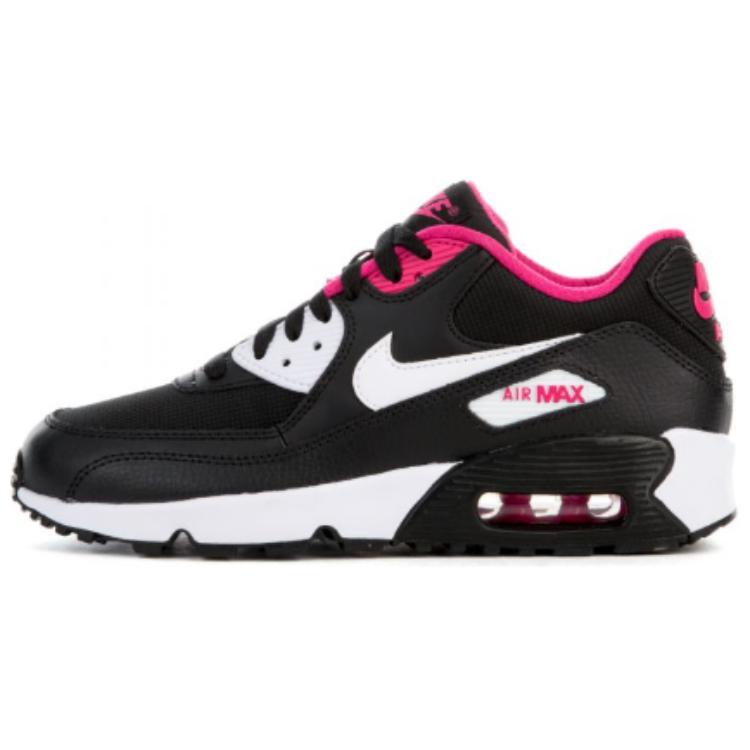 

Nike Air Max 90 Mesh GS Kids Sneakers Black White-Vivid-Pink 833340-002 37.5