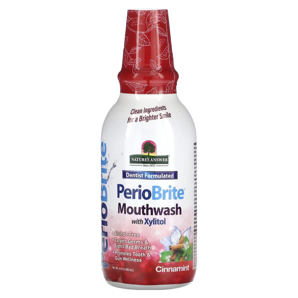 Nature's Answer Periobrite, Mouthwash with Xylitol, Cinnamint, 480 Ml (16 Fl Oz)