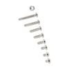 M2.5 A2 Stainless Steel Hex Socket Screws Bolt With Hex Nuts Assortted Set(Flat Head)