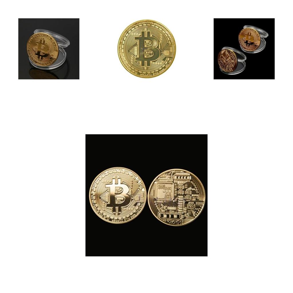 Bitcoin Promotional Commemorative Coin With Metal Material And Acrylic Display Box For Business Gifting