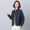 Women's Autumn Denim Shirt Jacket - Petite Casual Long-Sleeve Top