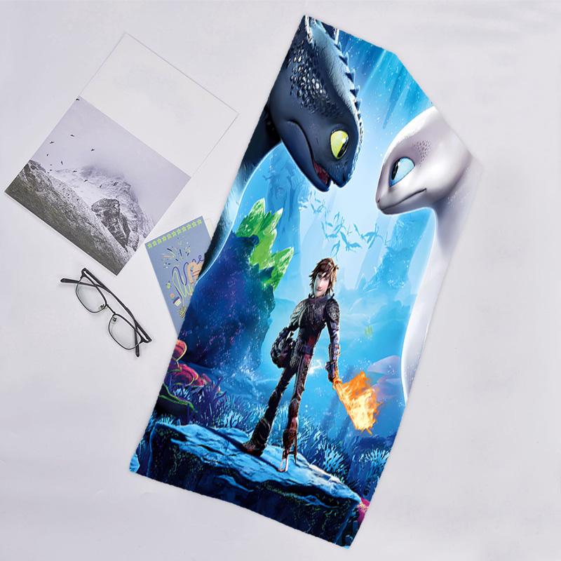 1pc Toothless2 Beach Towel, Beach and Seaside Swimming Pool Equipment, Fashion Pattern, Rectangular, Travel Essentials