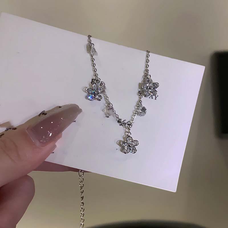 

Циркон круглый кулон-цветок браслет на ногу легкая роскошь мода высокое чувство изысканный универсальный нишевый дизайн персонализированные украшения женщины