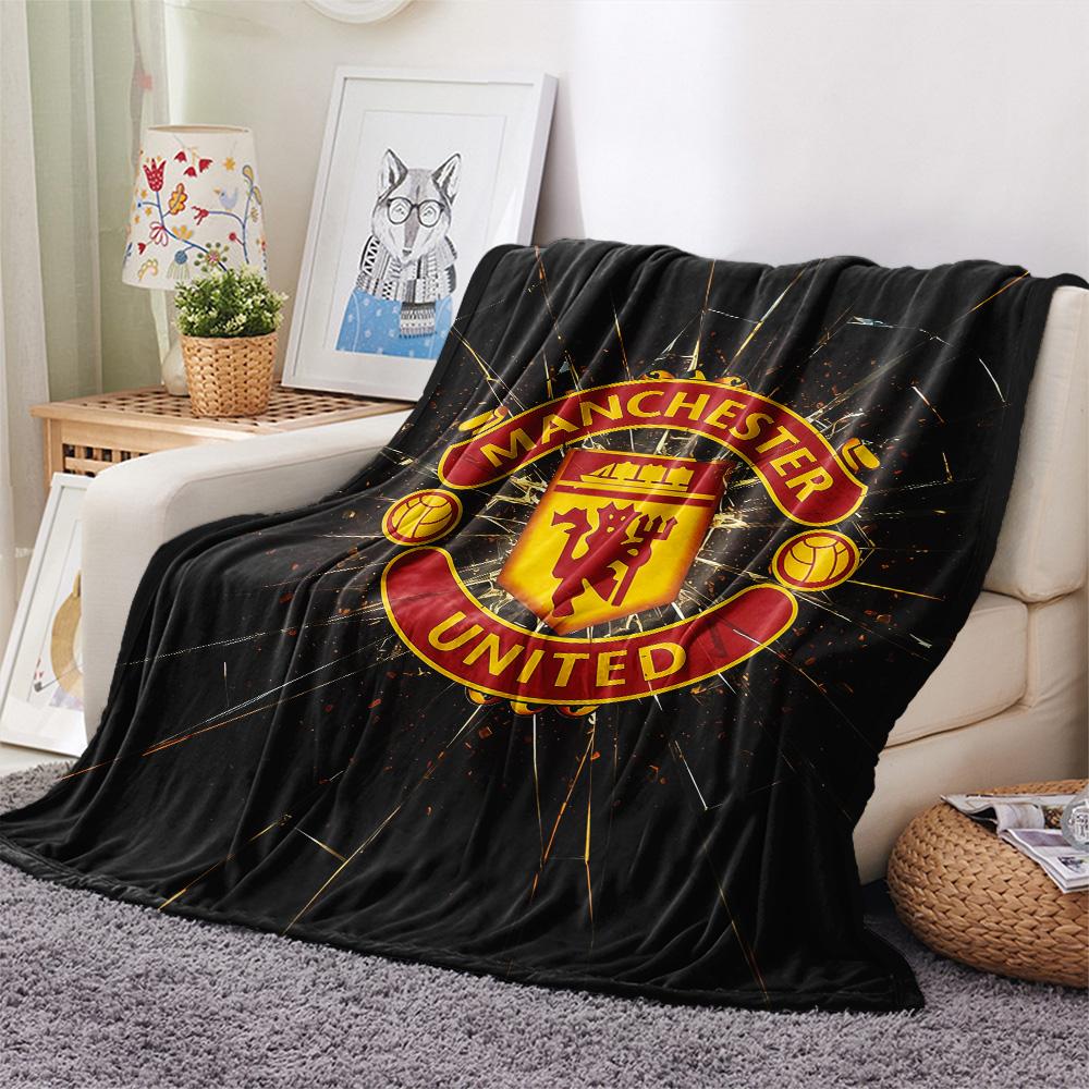 Man United Flannel Blanket, High quality Comfortable for All Seasons, Home Decor, Warmth and Comfort