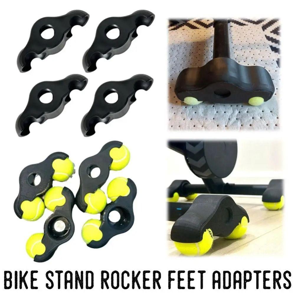 Tennis Ball Bike Trainer Feet Pads Shock Absorbing Adjustable Indooor Cycling Snap Rocker Stable for Wahoo