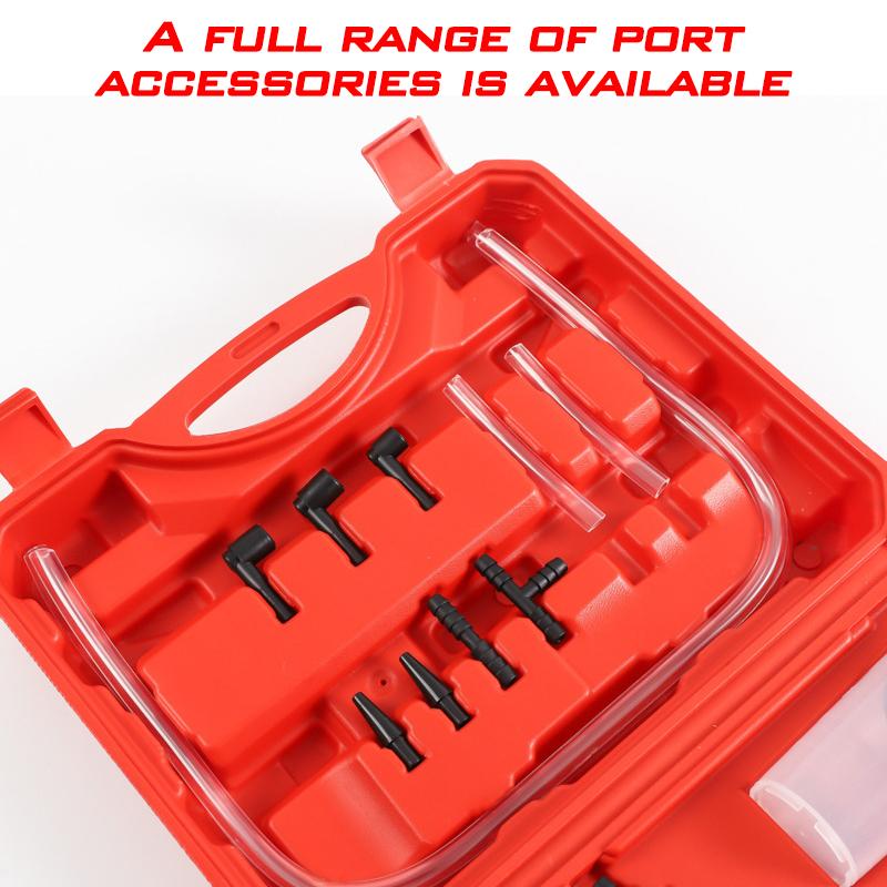 Hand Held Vacuum Pump Brake Bleeder Set Clutch Fluid Bleed Tester Tool Kit Oil Change Power Steering Fluid Bleeding Tool Kit