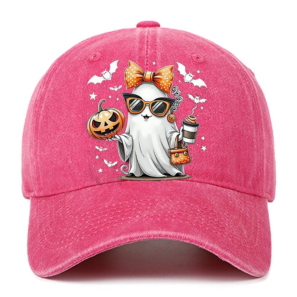 Bat Ghost Printed Baseball Hat for Men and Women Outdoor Sports Sunscreen Hat Halloween Festival Party Decoration Hat
