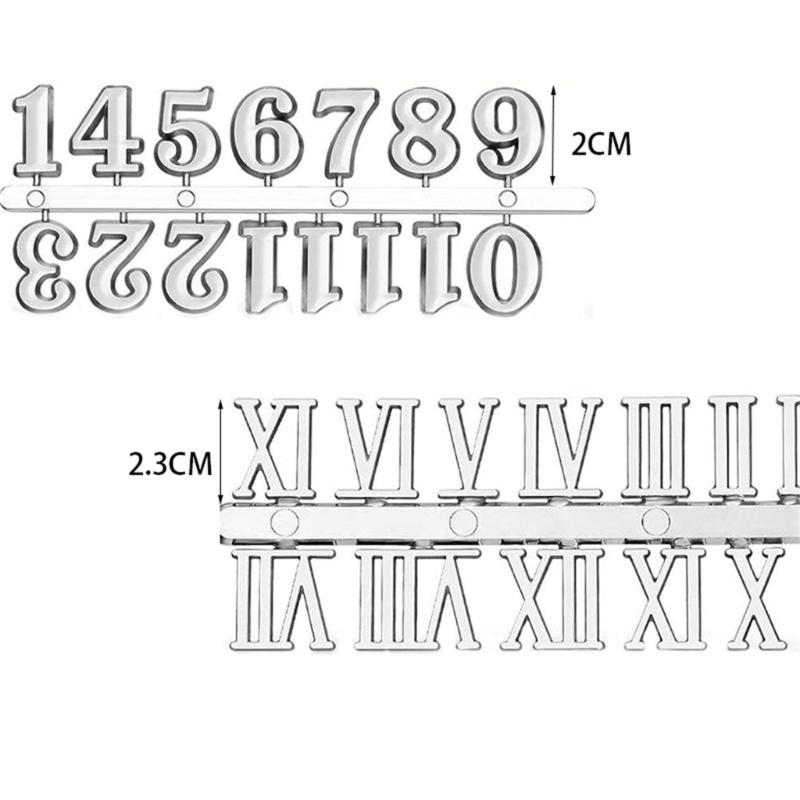 5-teiliges Kit mit leisem Quarzuhrwerk, Uhrwerkmechanismus mit Zeigern und Ziffern, batteriebetrieben für die DIY-Reparatur von Wanduhren