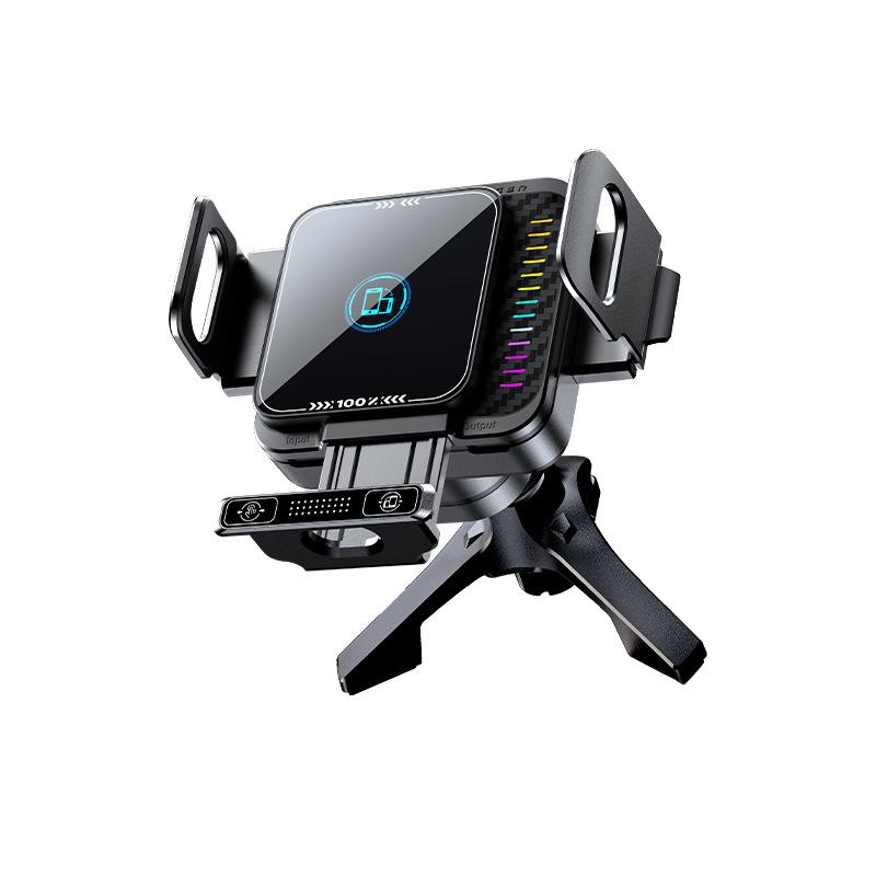 Four-Axis Wireless Car Charger & Phone Holder with Auto-Induction