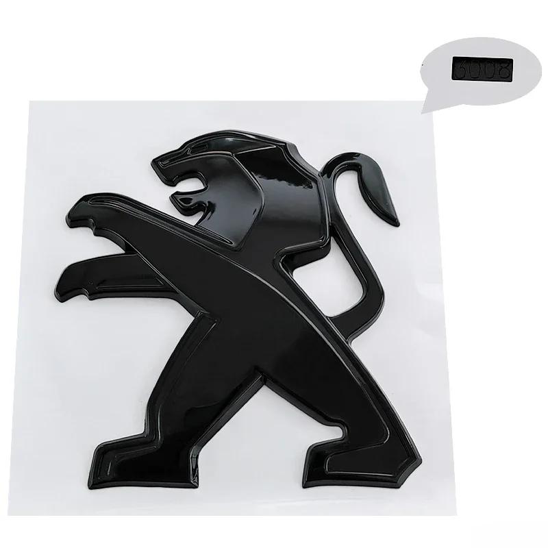 OQUP8 ABS 3D Löwenemblem Fronthaube Heckklappe Abzeichen für Peugeot 2008 3008 2021 2022 2023 Autoaufkleber Decals Styling Zubehör