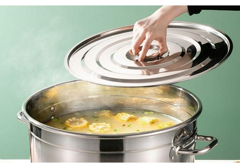 Large-Capacity Commercial Gas Noodle Cooker, Thickened Stainless Steel, Scalding Pot, Soup Barrel, Mala Tang Cooking Pot.