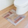 Oka Wipeable Toilet Mat, Approx. 55cm X 60cm, Brown (Wood) (Just Wipe, PVC Vinyl)