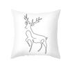 Nordic Christmas Pillow Cover Simple Printed Lines Elk Series Sofa Office Pillow Cushion Cover