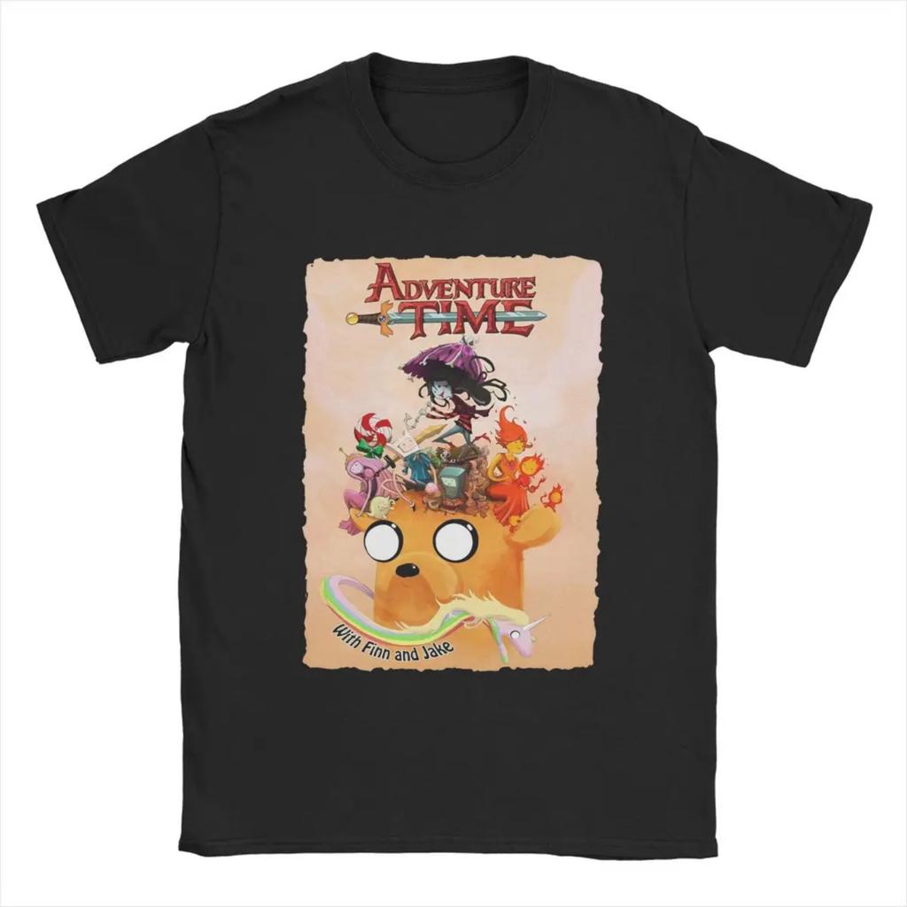 Adventure Cartoon Times Funny T Shirts Men's 100% Cotton Funny T-Shirts Crewneck Humor Anime Tees Short Sleeve Clothes New
