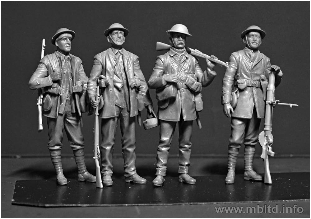 Master Box British Infantry Unit 5 Figures First Battle of the Somme 1916 Plastic Model MB35146 1/35