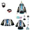 Hatsune Miku Vocaloid Pu Cosplay Top Jurk Strik Set Voor Kerstshow