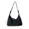 Large Capacity Tote Bag Women Soft PU Street Style Shoulder Crossbody Daily Commute Casual Use