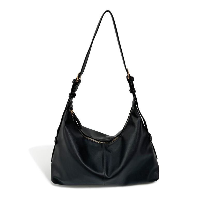 Large Capacity Tote Bag Women Soft PU Street Style Shoulder Crossbody Daily Commute Casual Use