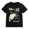 Camiseta vintage com estampa da bandeira de Porto Rico e Bad Bunny, estilo hip-hop, unissex, streetwear rap dos anos 90, presente perfeito para fãs de música latina.