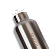 [mana.] ORGANIC LIVING Stainless Steel Long Bottle, 500ml, Double-walled Vacuum Structure, Keeps Drinks Warm for Long Hours